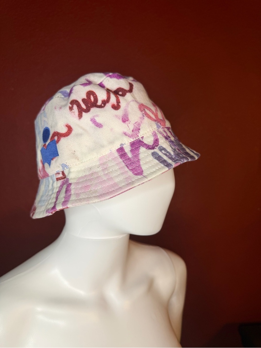 Isabel Marant Haley Graffiti Logo Bucket Hat - Size 57